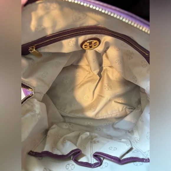 Tory Burch Amanda Purple Leather with COA - Picture 14 of 16